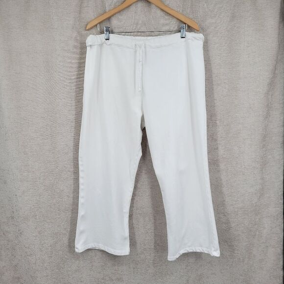 Fresh Produce White Cropped Pants and Matching Jacket Leisure Set Cotton - Picture 4 of 14